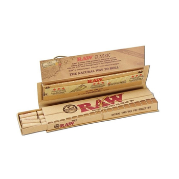 Бумажки Raw Connoisseur KS+ prerolled tips - Самокрутки - Бумага RAW - Магазин ТОПовых приборов и аксессуаров для  курения  bongstore.ru